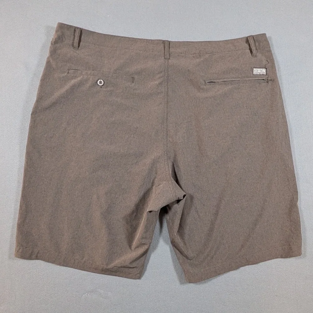 Dixxon Flannel Co Hybrid Shorts Mens 42 Brown Heathered Quick Dry Casual